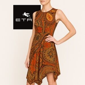 ETRO Paisley Print Tent  Dress Made in Italy  🇮🇹